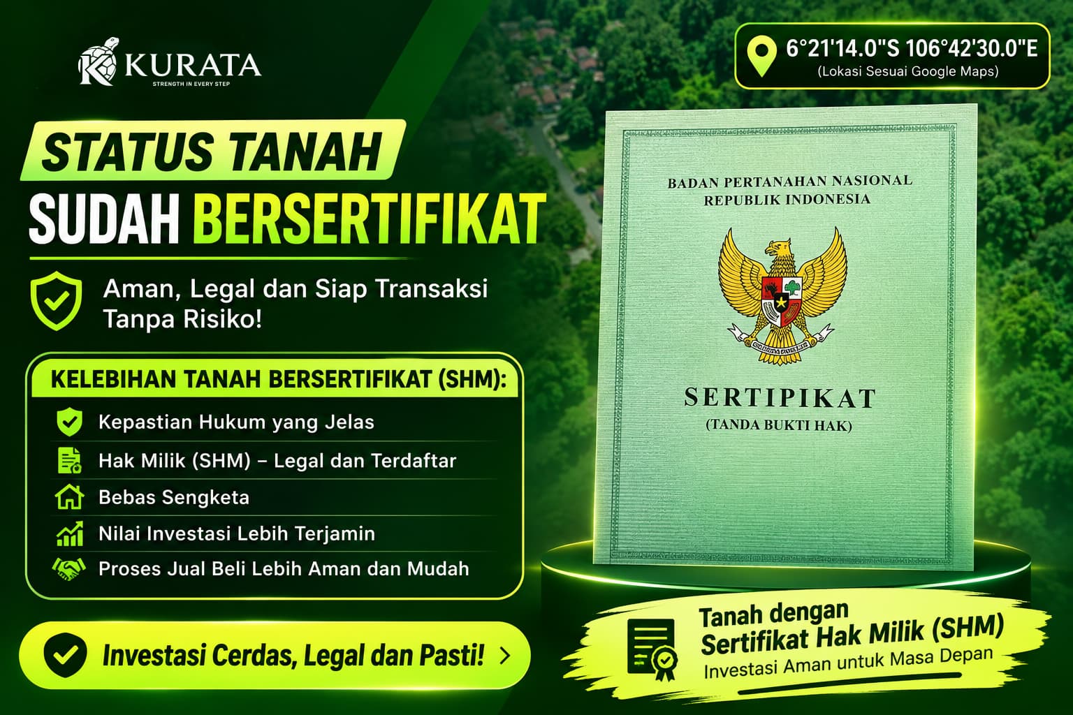 Tanah Strategis 553 m² Dekat Universitas Pamulang